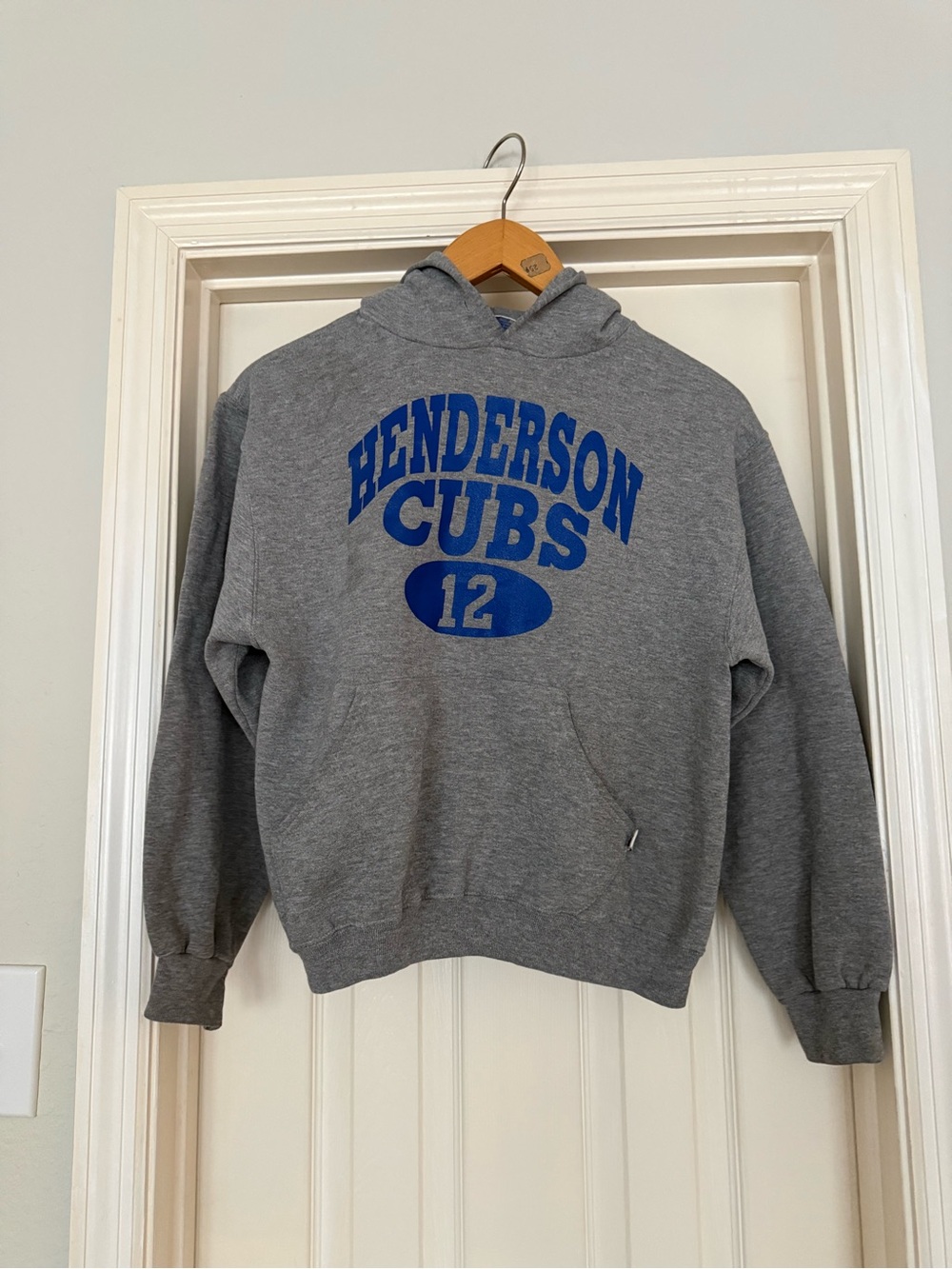 Vintage Gray 'Henderson Cubs 12' Pullover Hoodie